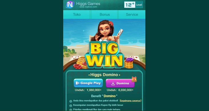 Higgs Domino Topbos RP X8 Speeder Download Terbaru 2023